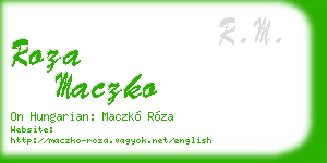roza maczko business card